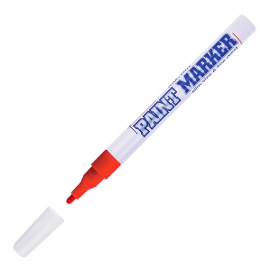 Маркер-краска (лак) MUNHWA Slim, 1-2мм, нитро-основа, металлический корпус, КРАСНЫЙ