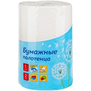 Полотенца бумажные 2-слойные OFFICECLEAN, рулон 35м (3 в 1-м), д.22x23см, 150л, белые