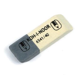 Ластик KOH-I-NOOR Sunpearl 40, 57х19,5х8мм, скошенный, комбинированный, натуральный каучук