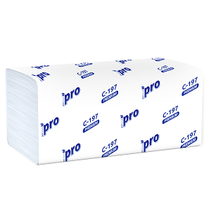 Полотенца бумажные V-сложение PROtissue Premium, 2 слоя, 200л, 21x22cм, белые