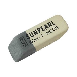 Ластик KOH-I-NOOR Sunpearl 80, 41х14х8мм, скошенный, комбинированный, натуральный каучук