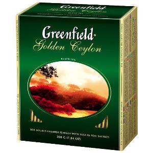 Чай GREENFIELD Golden Ceylon, черный, 100 пакетиков